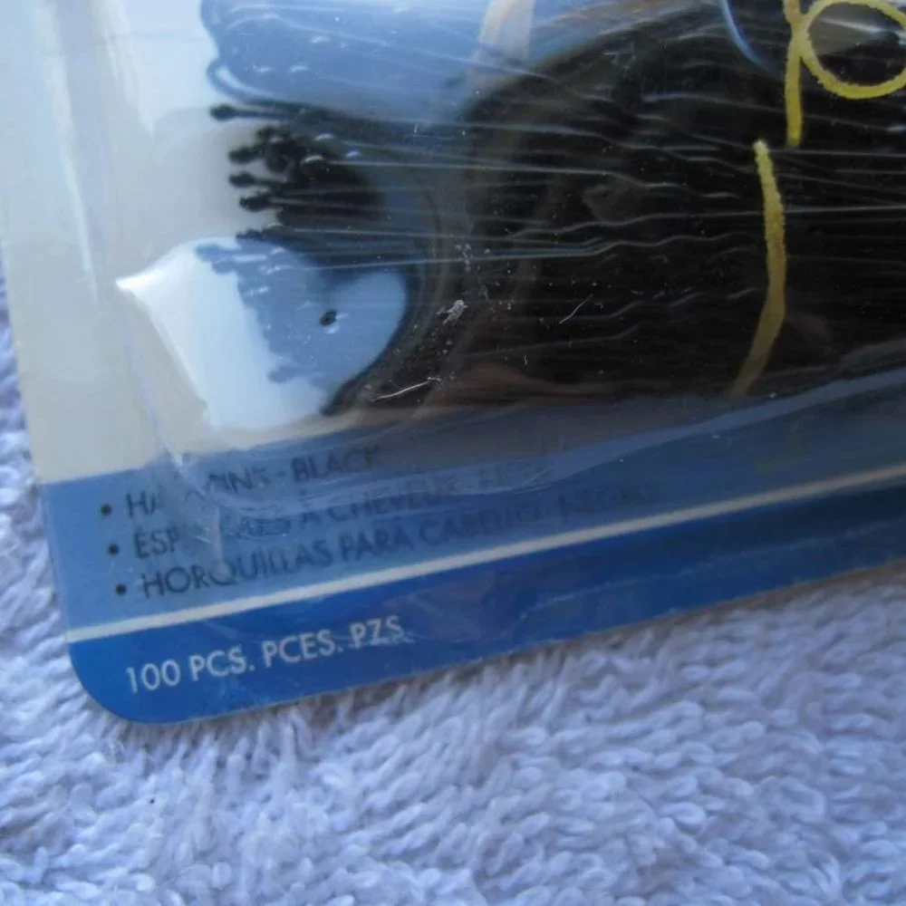 100 Metal Styling Hold It Secure Hair Pins Goody Coated Pin Blend Bronze Black